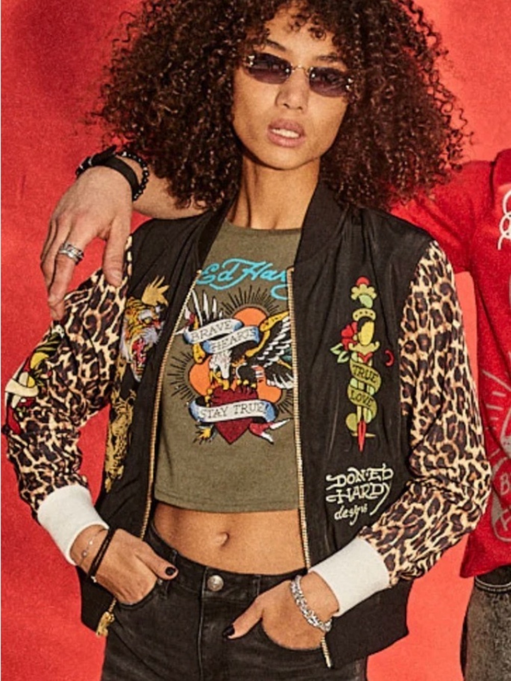 NWOT ED HARDY TIGER DAGGER SOUVENIR JACKET
